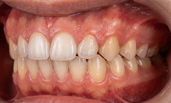 Lateral intraoral view demonstrating corrected bite alignment and ideal overjet following specialized orthodontic care in Kendall.