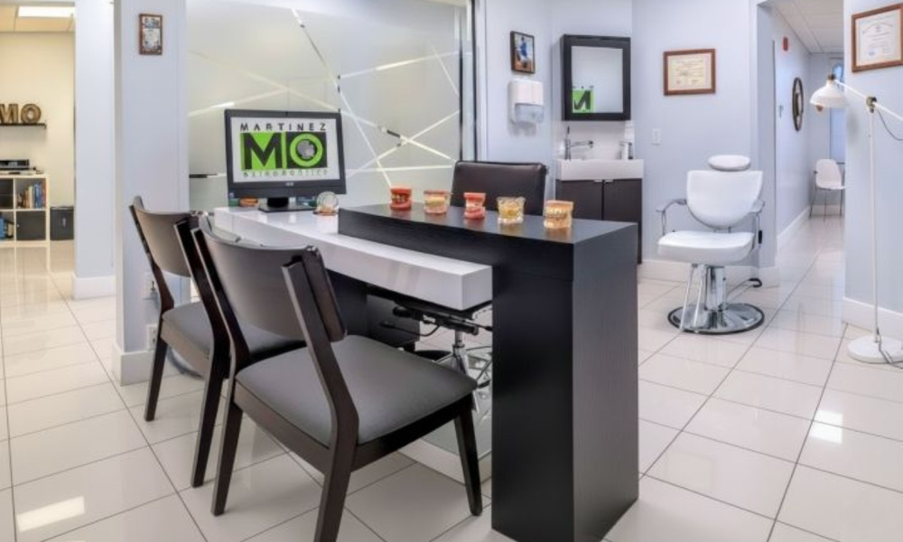An exclusive and private consultation suite at Martinez Orthodontics in Miami, featuring modern design and a comfortable setting for personalized patient evaluations.
