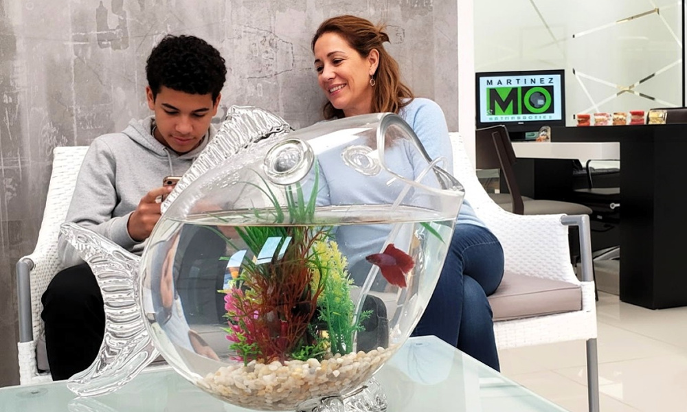 A friendly and welcoming atmosphere at Martinez Orthodontics in Miami, featuring our signature fishbowl and comfortable seating for families. Once you hit Submit, th